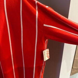 FP Movement by Free People Red and White Striped Top NWT